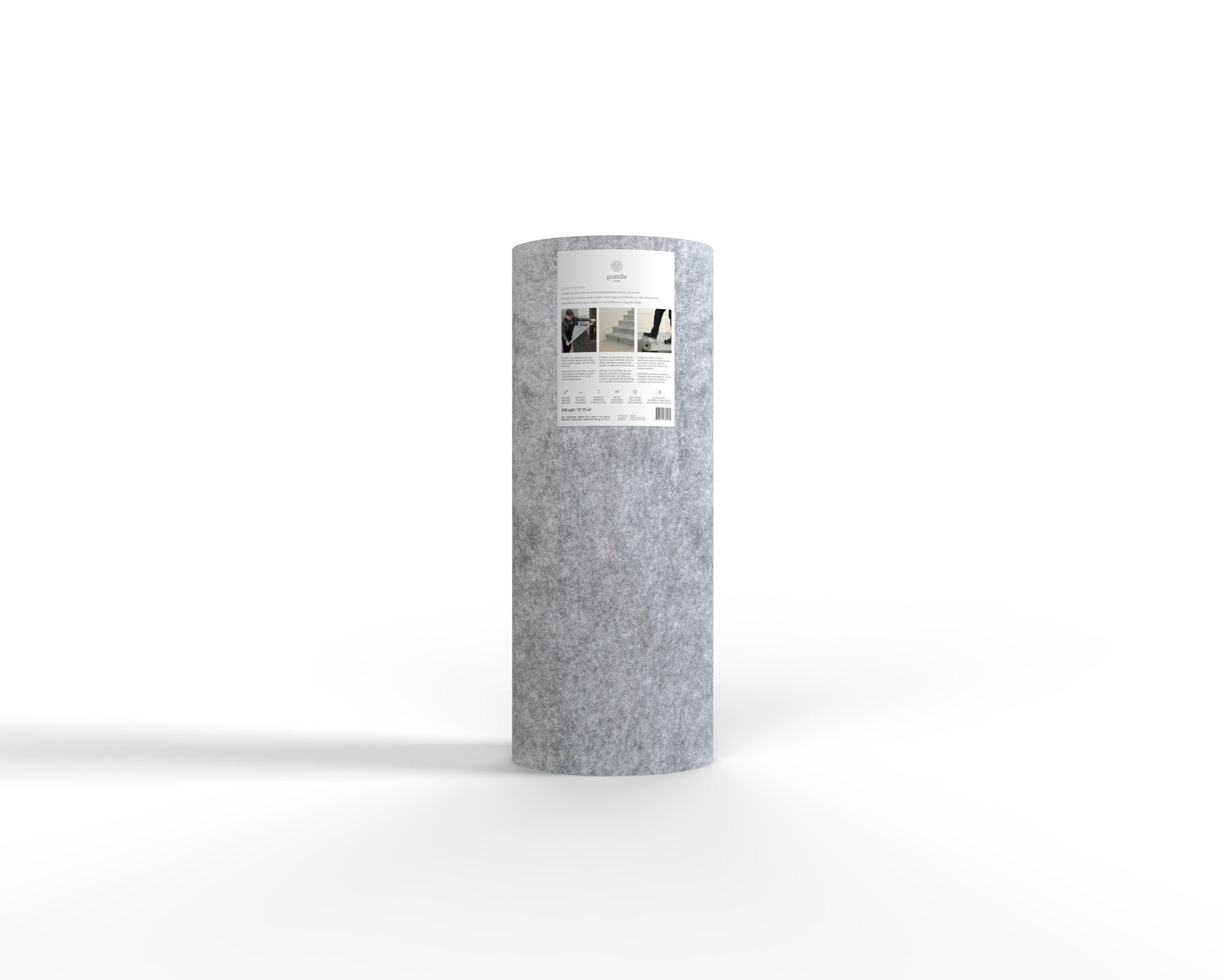 36 in x 100 ft Guardia Surface Protection Roll, multi-layered mat for job site floor protection.