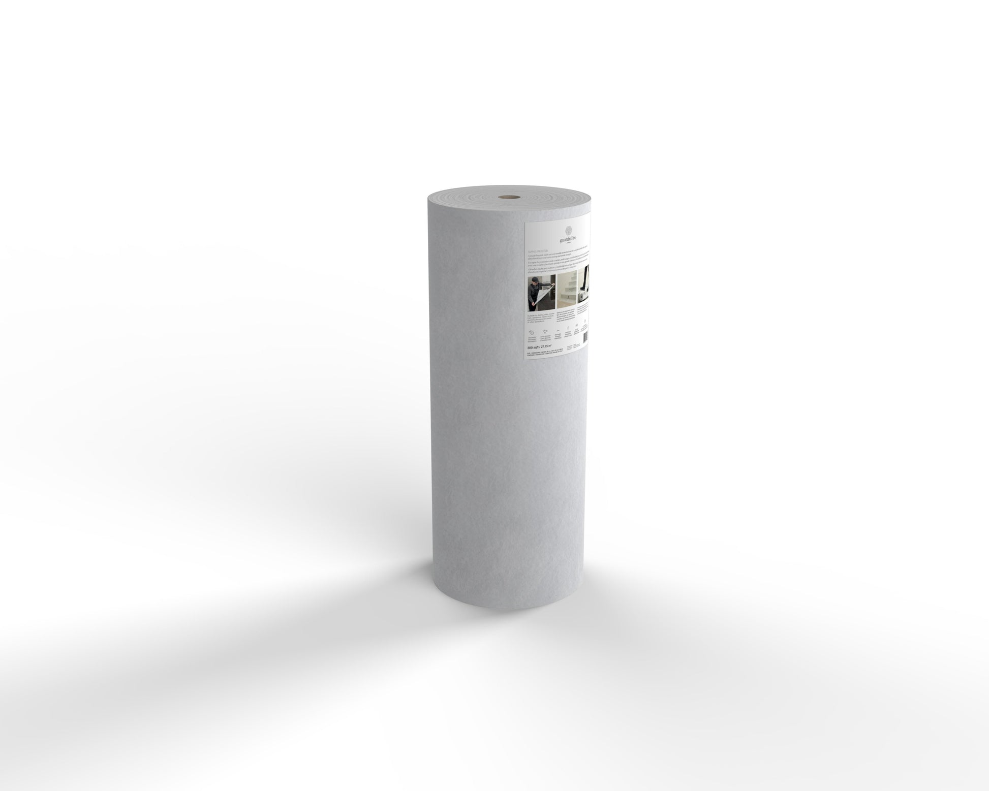 36 in x 100 ft Guardia Pro Surface Protection Roll in a standing position against a white background.